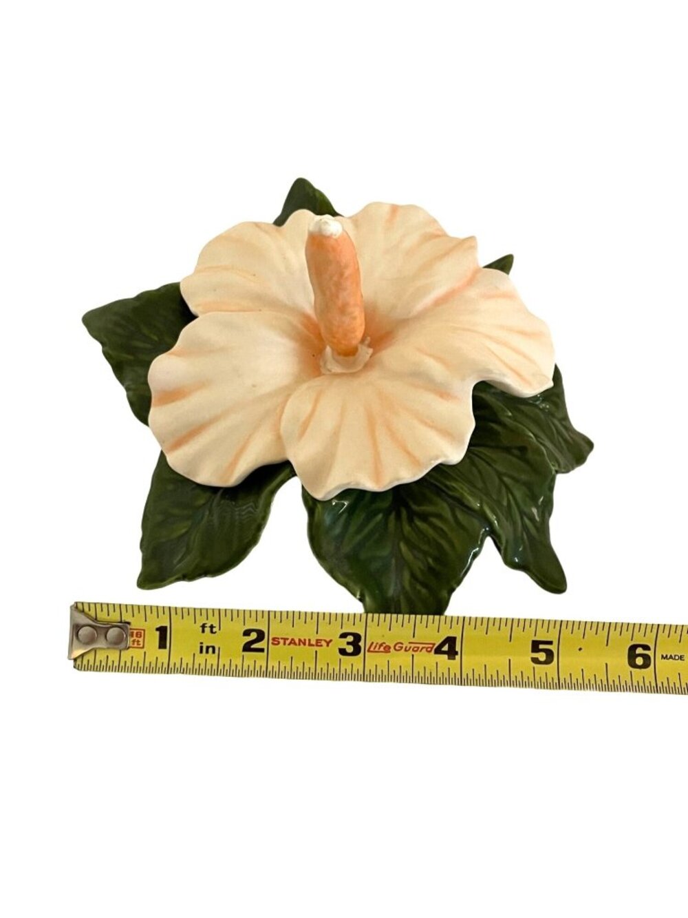 Vintage Jamar Mallory 1970s Hibiscus Ceramic Flower Hawaiian Tropical Retro Tiki - Picture 9 of 10